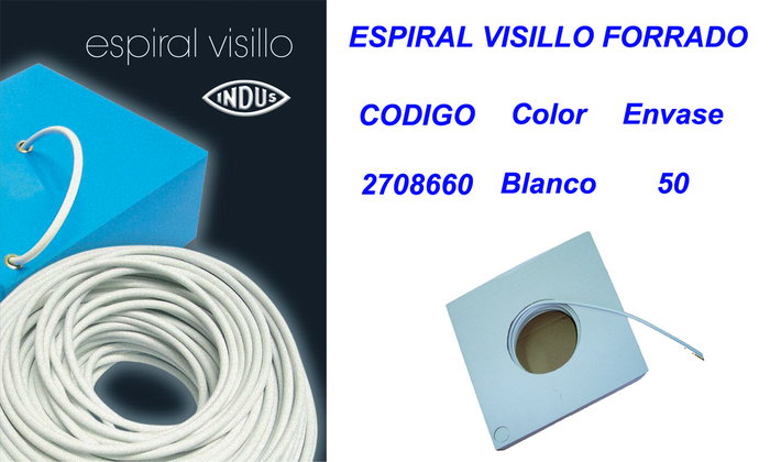 Espiral de visillo plastificado blanco Espiral de visillo plastificado blanco