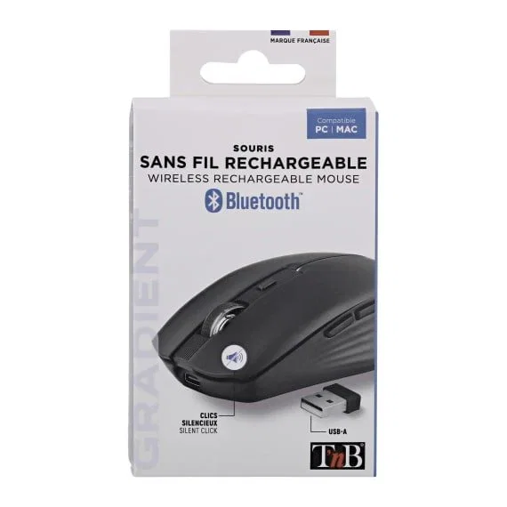 TNB Gradient Ratón inalámbrico recargable Dual Connect Negro TNB Gradient Ratón inalámbrico recargable Dual Connect Negro