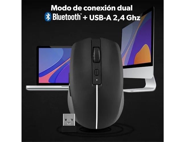 TNB Gradient Ratón inalámbrico recargable Dual Connect Negro