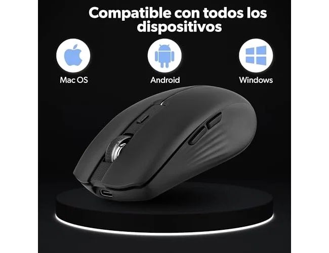 TNB Gradient Ratón inalámbrico recargable Dual Connect Negro