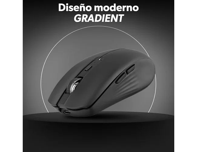 TNB Gradient Ratón inalámbrico recargable Dual Connect Negro