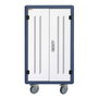 Techly Carrito Estación de Carga USB Ventilado para 30 Portátiles, Tablets o Smartphones, Blanco y Azul