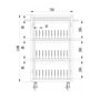 Techly Trolley USB Charging Station para 30 dispositivos Blanco / Azul