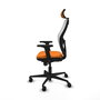 PIQUERAS Y CRESPO Silla de oficina Jorquera con Mecanismo Sincro, Naranja y Blanco