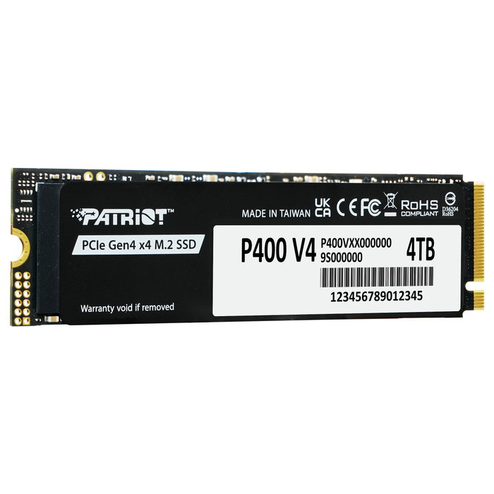Patriot P400 V4 M.2 4 TB PCIe 4.0 x4 NVMe 2.0 Patriot P400 V4 M.2 4 TB PCIe 4.0 x4 NVMe 2.0