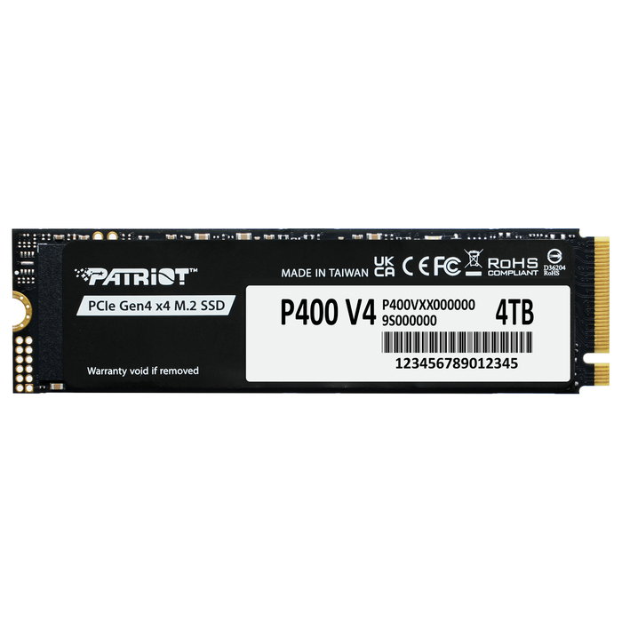 Patriot P400 V4 M.2 4 TB PCIe 4.0 x4 NVMe 2.0 Patriot P400 V4 M.2 4 TB PCIe 4.0 x4 NVMe 2.0