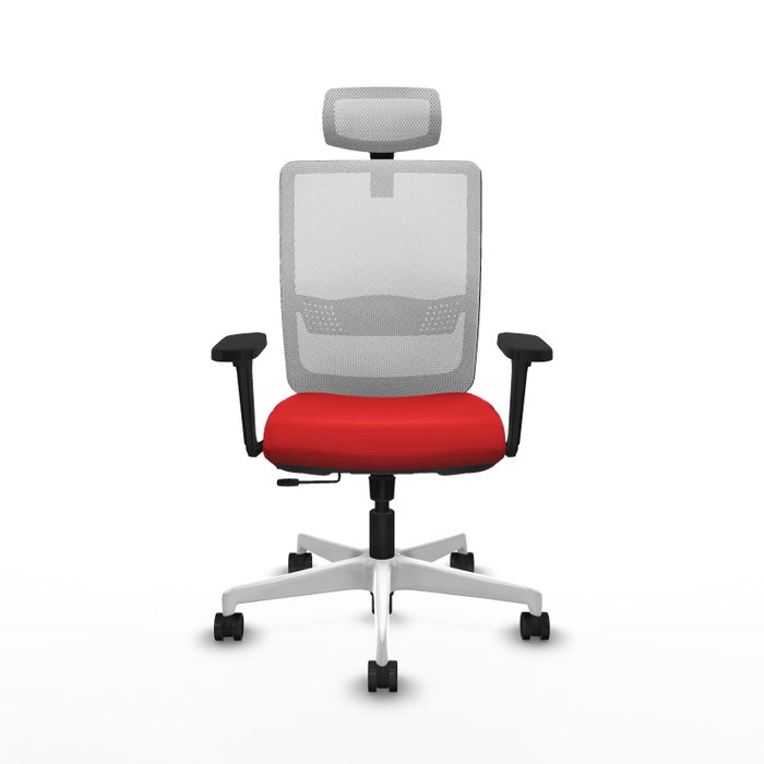 PIQUERAS Y CRESPO Silla de oficina Haches con mecanismo Sincro/Traslack Rojo y Blanco PIQUERAS Y CRESPO Silla de oficina Haches con mecanismo Sincro/Traslack Rojo y Blanco