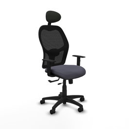 PIQUERAS Y CRESPO Silla de oficina Alocén Traslack Malla Negra Bali Gris Oscuro