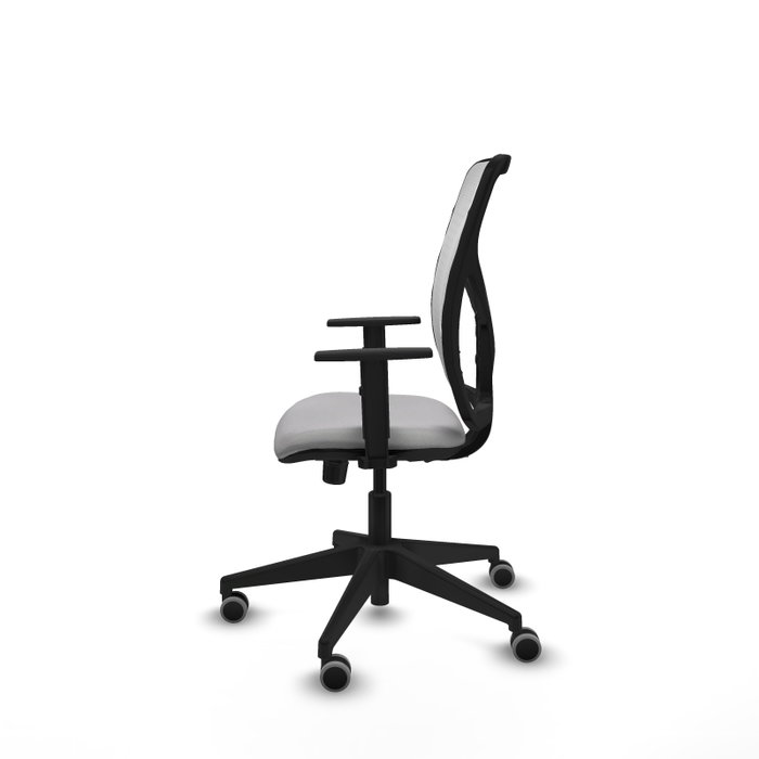 PIQUERAS Y CRESPO Silla de oficina Motilla con mecanismo Sincro, Gris claro y Blanco