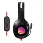 FR-TEC Auriculares Gaming Typhoon FT2020 - Casco Diadema Negro Alámbrico con Conexión USB/3.5 mm, Altavoces 40mm, Control de Volumen y Luz LED
