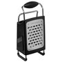 Microplane Rallador de Caja de 4 Lados (Extra Grueso/Medio/Fino/Rebanador) en Negro/Plata