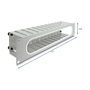 DeLOCK 67280 Panel de gestión de cables 2U Gris