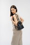Lucky Bees 1214 v2 Mochila de Piel de Polivinilo Negra, 20x10x23 cm