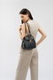 Lucky Bees 1214 v2 Mochila de Piel de Polivinilo Negra, 20x10x23 cm