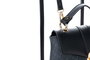 Lucky Bees 1214 v2 Mochila de Piel de Polivinilo Negra, 20x10x23 cm