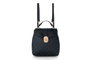 Lucky Bees 1214 v2 Mochila de Piel de Polivinilo Negra, 20x10x23 cm