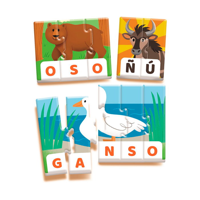 Clementoni Letras y Palabras - Juego Educativo de Primeras Palabras en Español