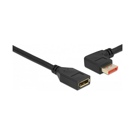 DeLOCK Cable de extensión DisplayPort macho 90° izquierda a hembra 8K 60 Hz 3 m