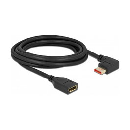 DeLOCK Cable de extensión DisplayPort macho 90° izquierda a hembra 8K 60 Hz 3 m