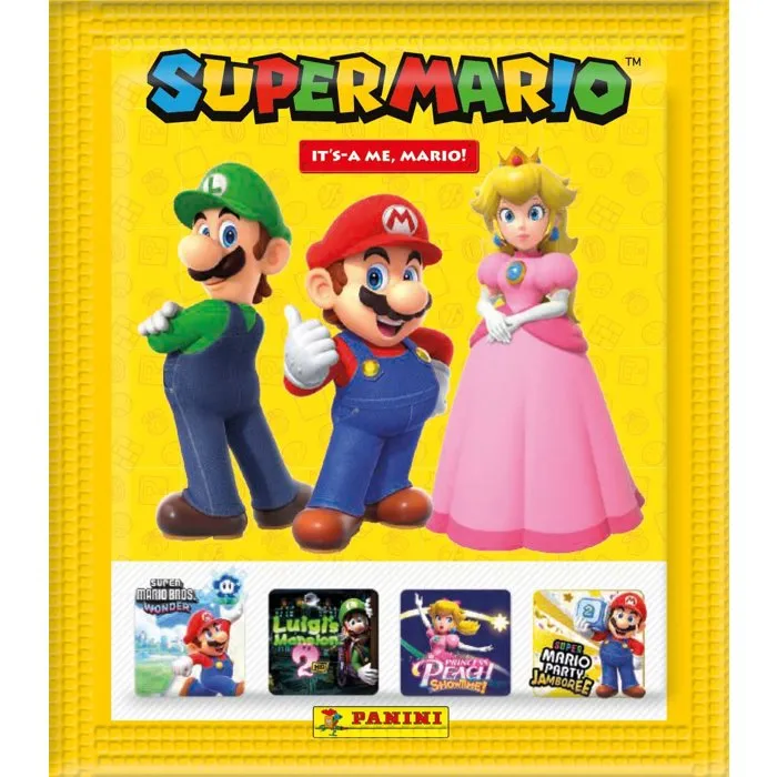 Panini Pack de Inicio Álbum Super Mario 2 con 3 Sobres y 1 Carta de Edición Limitada AACBC25284