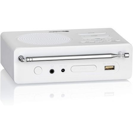 Despertador Roadstar CLR-290D/ Radio FM/ Puerto de carga USB/ Blanco