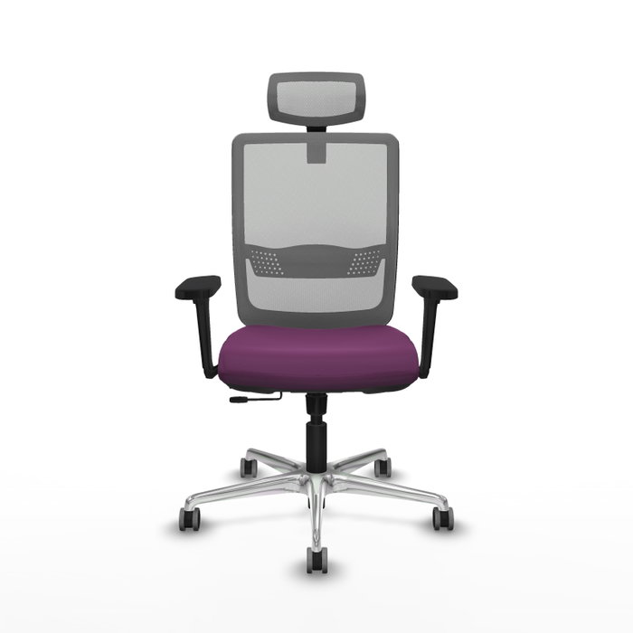 PIQUERAS Y CRESPO Silla de oficina Haches con mecanismo Sincro/Traslack, Morado y Gris PIQUERAS Y CRESPO Silla de oficina Haches con mecanismo Sincro/Traslack, Morado y Gris