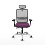 PIQUERAS Y CRESPO Silla de oficina Haches con mecanismo Sincro/Traslack, Morado y Gris