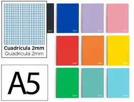 Liderpapel Cuaderno Espiral Witty A5 Tapa Dura Milimetrado 2mm Colores Surtidos