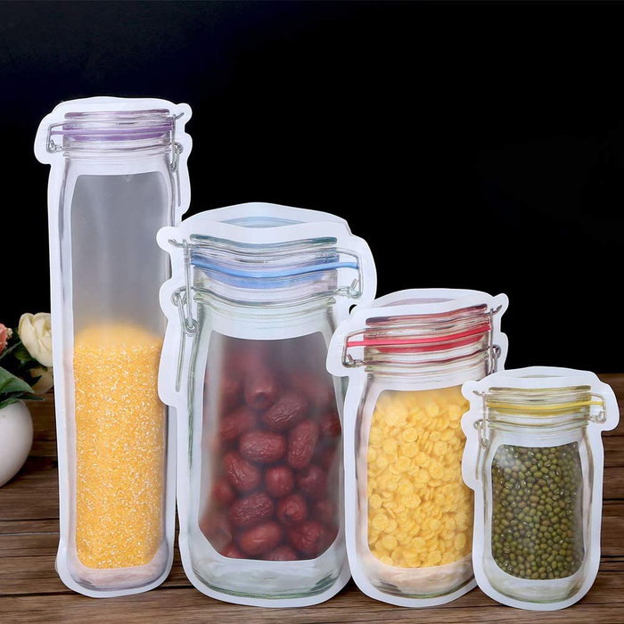 Quttin Set de 6 Bolsas de Alimentos Reutilizables 10,5 x 5,4 x 15 cm (36 Unidades)