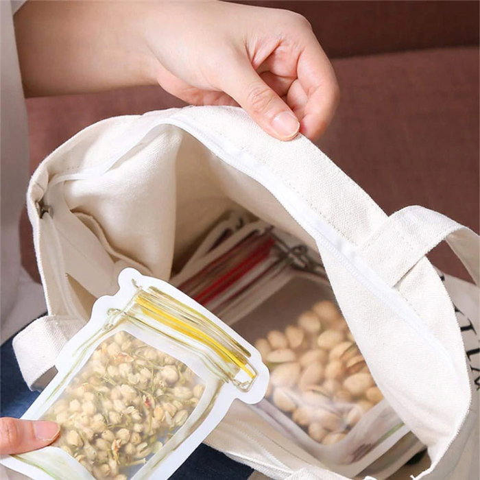 Quttin Set de 6 Bolsas de Alimentos Reutilizables 10,5 x 5,4 x 15 cm (36 Unidades)