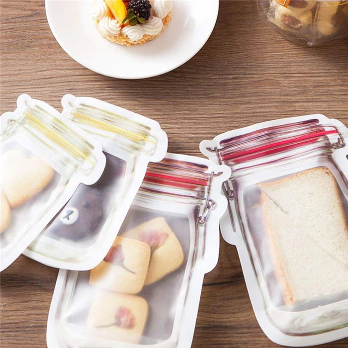 Quttin Set de 6 Bolsas de Alimentos Reutilizables 10,5 x 5,4 x 15 cm (36 Unidades)