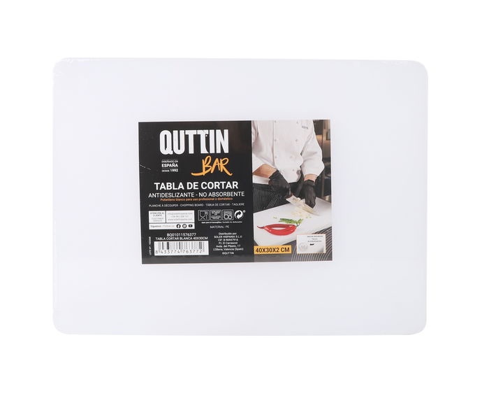 My Bar Tabla de Cortar Blanca para Bar 40.1 x 30 x 2.5 cm (6 Unidades)
