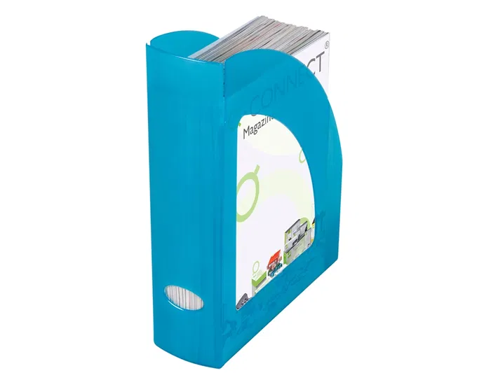 Q-connect Revistero Plástico Azul Translucido 250 x 320 x 80 mm