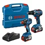 Bosch Professional KIT COMBO 2 HERRAMIENTAS 18V: GDX 18V-200 + GSR 18V-55 + GBA 18V 2x4.0Ah + GAL 18V-40