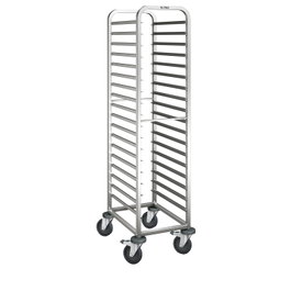 B.Pro Carro Bandejero 18 Guías GN 1/1, Blanco, Acero Inoxidable, 1650x620x460 mm