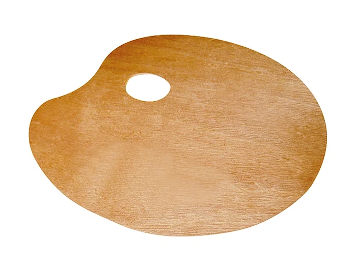 Liderpapel Paleta de madera ovalada 30x20 cm