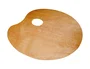 Liderpapel Paleta de madera ovalada 30x20 cm