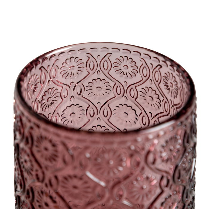 Ixia Vaso Rosa Cristal Decoración 400ml