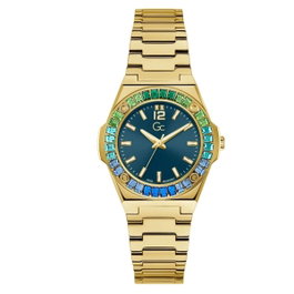 GC Reloj Z34007L7MF con Esfera Azul y Acabado Dorado