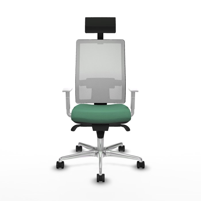PIQUERAS Y CRESPO Silla de oficina Horna con mecanismo Sincro, Verde esmeralda y Blanco PIQUERAS Y CRESPO Silla de oficina Horna con mecanismo Sincro, Verde esmeralda y Blanco