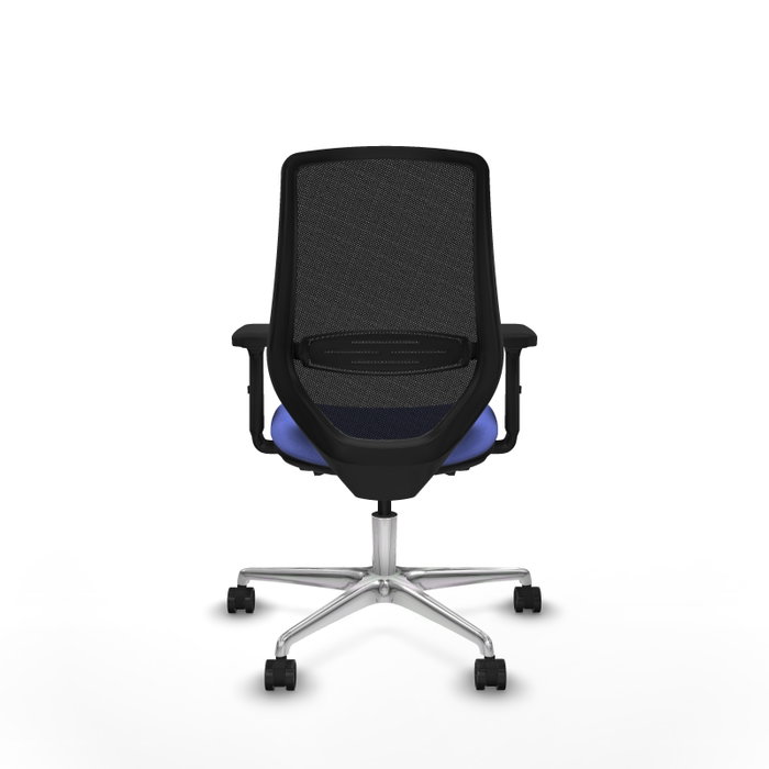 PIQUERAS Y CRESPO Silla de oficina Mardos con mecanismo Sincro/Traslack, Azul claro y Negro