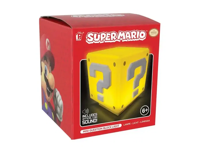 Paladone Super Mario Mini Question Block con sonido de 8 cm Paladone Super Mario Mini Question Block con sonido de 8 cm