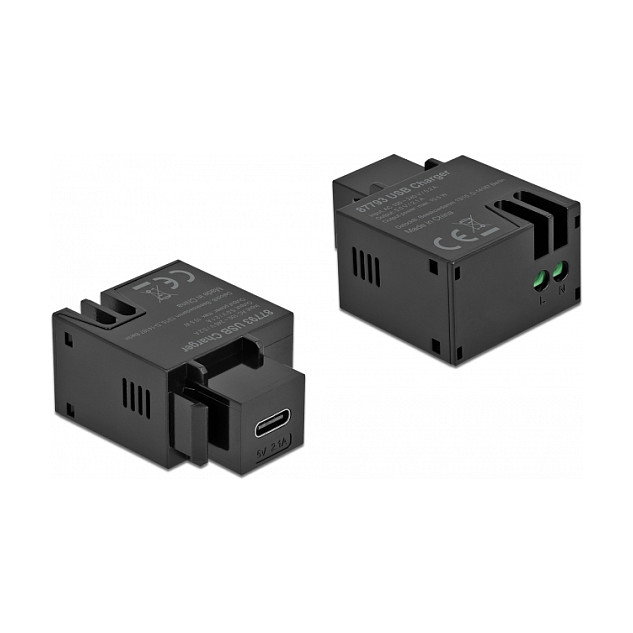 DeLOCK Módulo Keystone USB Type-C™ Puerto de carga 2,1 A Negro