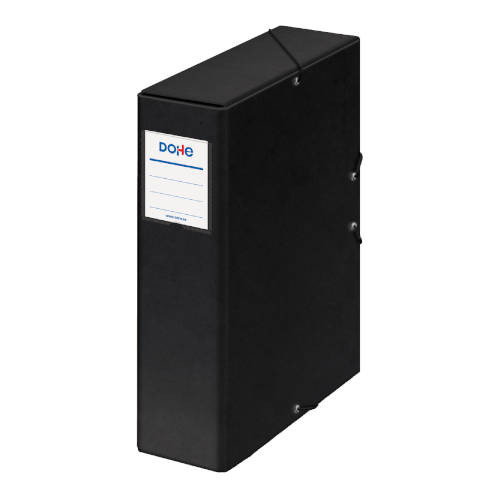 Dohe Caja de Proyectos de Cartón Forrado Negro 245x350x90 mm