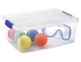 Plasticforte Contenedor plástico 9 litros n 29 transparente con tapa 260x370x140 mm
