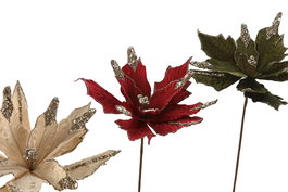 DKD Home Decor Rama Navidad Moderna Champan Rojo 25 x 60 x 25 cm (12 Unidades)