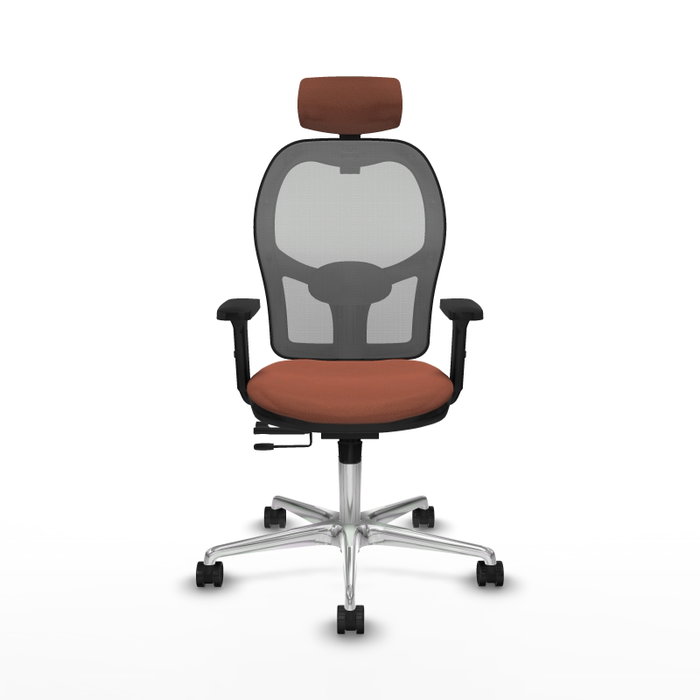 PIQUERAS Y CRESPO Silla de oficina Jorquera con mecanismo Sincro/Traslack, Marrón y Gris PIQUERAS Y CRESPO Silla de oficina Jorquera con mecanismo Sincro/Traslack, Marrón y Gris