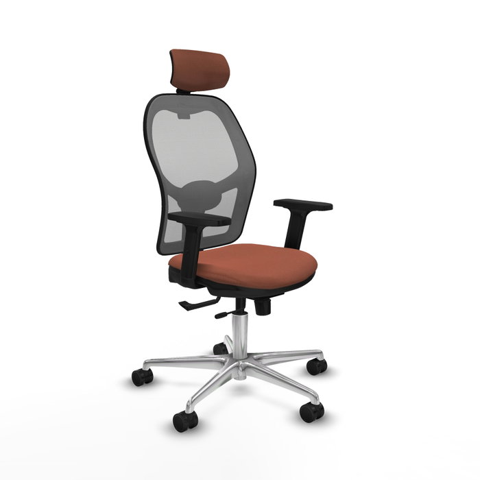 PIQUERAS Y CRESPO Silla de oficina Jorquera con mecanismo Sincro/Traslack, Marrón y Gris PIQUERAS Y CRESPO Silla de oficina Jorquera con mecanismo Sincro/Traslack, Marrón y Gris