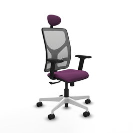 PIQUERAS Y CRESPO Silla de oficina Motilla con mecanismo Sincro Morado y Gris