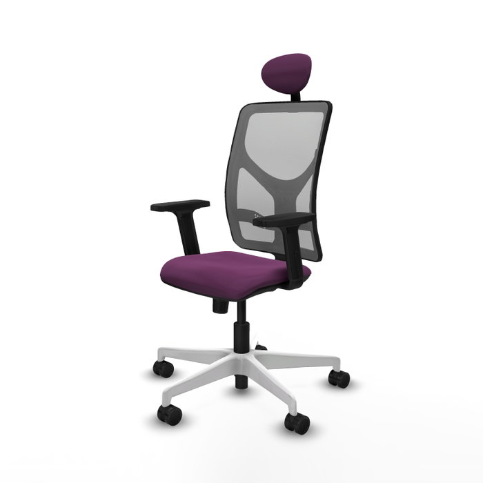 PIQUERAS Y CRESPO Silla de oficina Motilla con mecanismo Sincro Morado y Gris